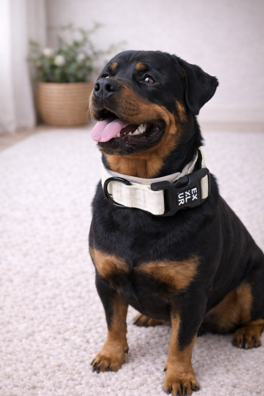 Collier large avec passepoil réfléchissant